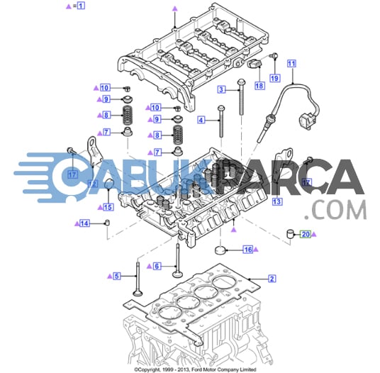 YC1Q 6049 BD Transit V184 Silindir Kapağı